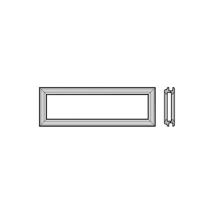 Cadre synthétique type D, pour sections de porte à double paroi 42mm, noir Hormann Référence 3086141