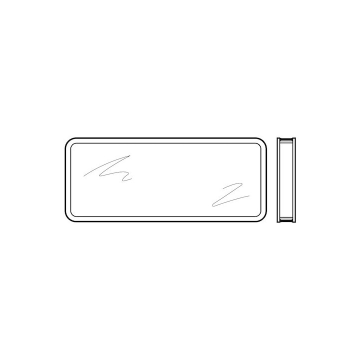Vitre double synthétique transparente pour hublot type A, pour panneaux double paroi 80mm Hormann Référence 3089753