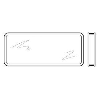 Vitre double synthétique transparente 64mm pour hublot type A, pour panneaux double paroi 80mm Hormann Référence 3090838