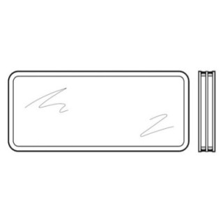 Vitre triple synthétique transparente 64mm pour hublot type A, pour panneaux double paroi 80mm Hormann Référence 3090839