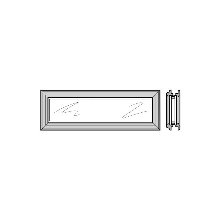 Hublot type D pour sections de porte à double paroi 42mm, cadre synthétique avec vitre double Hormann Référence 3087587