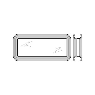 Hublot type A pour panneaux à double paroi 80mm, cadre moulé sous pression RAL 9011 avec vitre Hormann Référence 3091309