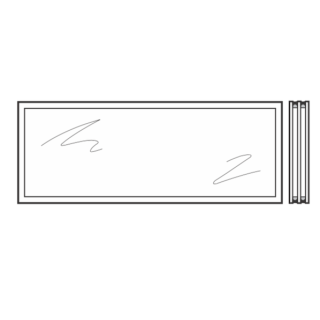Vitre triple 26mm Teinte en blanc (opale) M3 Hormann Référence 3095255