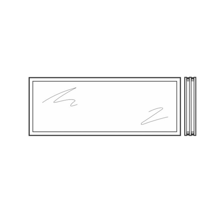 Vitre triple 26mm Teinte en blanc (opale) M3 Hormann Référence 3095255