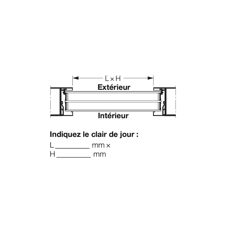 Vitre triple synthétique 51mm Structure cristalline U3 Hormann Référence 3095261