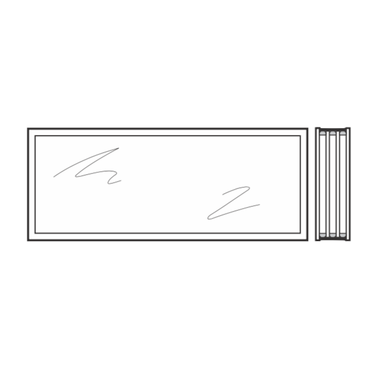Vitre quadruples synthétique 51mm Teintée en gris A4 Hormann Référence 3095268