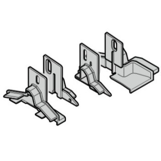 Set : embout socle et fermeture DIN gauche porte sectionnelle Hormann Référence 3091750