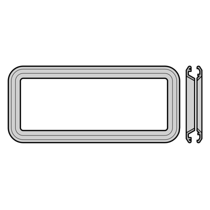 Cadre moulé pour hublot type A, comparables RAL 9011, pour sections de porte double paroi 42mm Hormann Référence 3098348