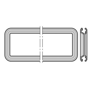 Vitre double en verre, P4A pour portes à rainures Hormann Référence 3098352