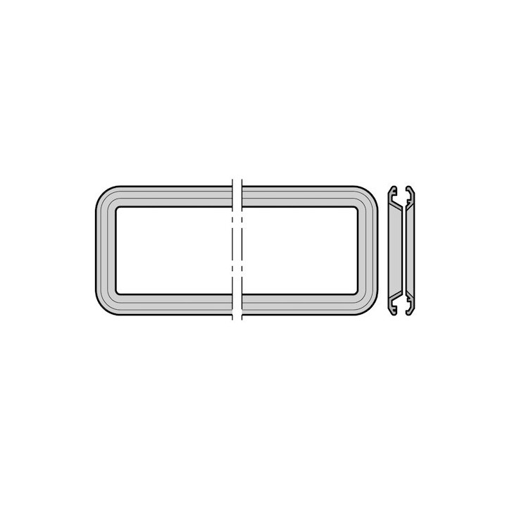 Vitre double en verre, P4A pour portes sans rainures Hormann Référence 3098353