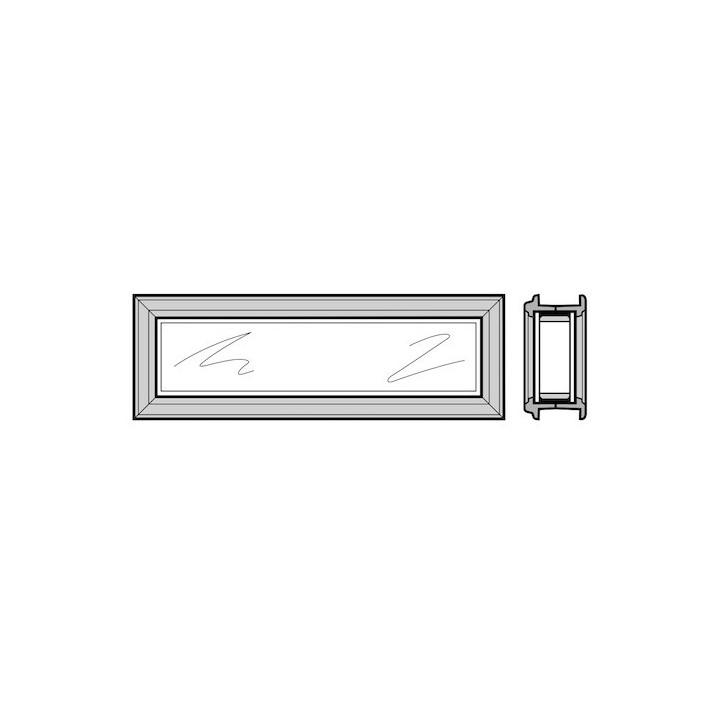 Hublot type D pour sections de porte à double paroi 67mm, cadre synthétique RAL 9011 avec vitre triple Hormann Référence 3093292