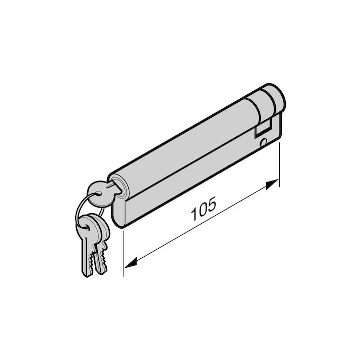 Demi cylindre profilé 95 + 10mm Hormann Référence 3092768