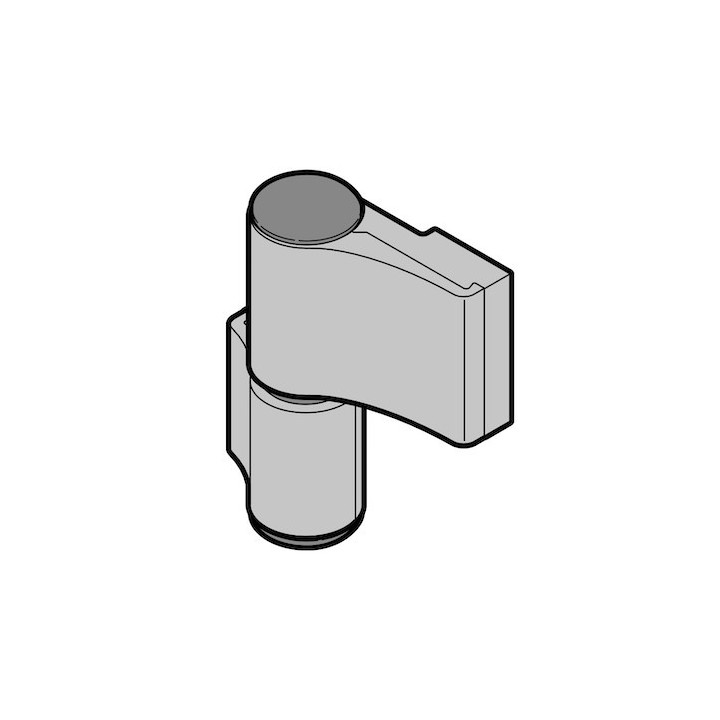 Paumelle de porte 4, en 2 éléments, E6C0 gauche Hormann Référence 3081558