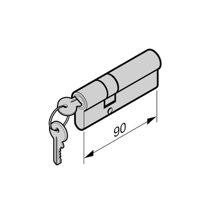 Cylindre profilé selon la norme DIN EN 1303, portillon incorporé 67 Hormann Référence 3097738
