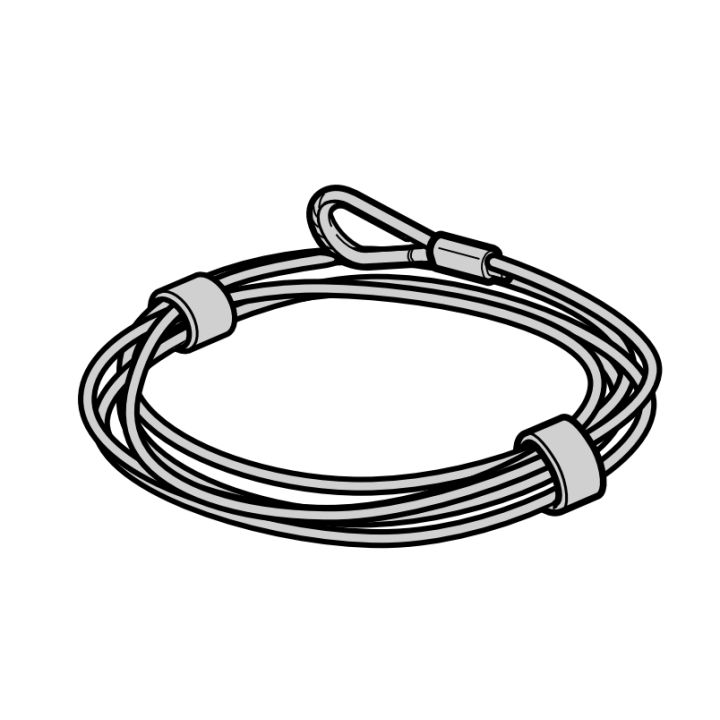 Cable de traction 5,5mm Lg 15m Hormann Référence 3095600