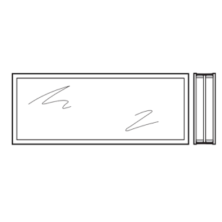 Vitre triple synthétique 51mm Transparente C3 Hormann Référence 3100567