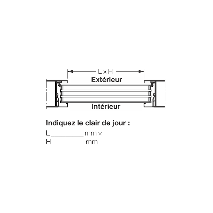 Vitre quadruples synthétique 51mm Transparente C4 Hormann Référence 3100568