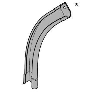 Courbe de rail de guidage segment gauche, R510 ferrure GD et GS Hormann Référence 3097684
