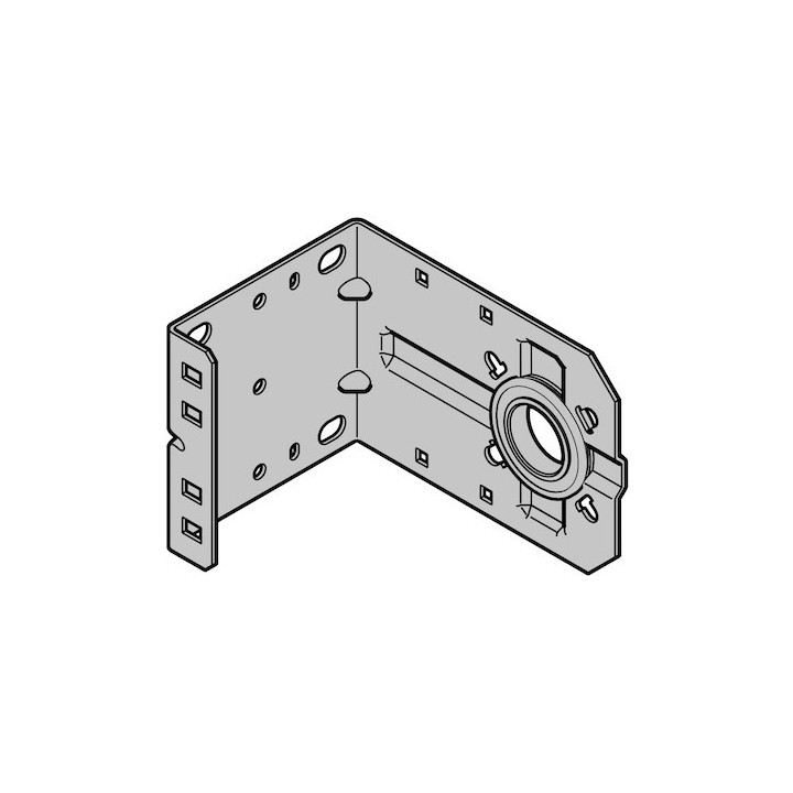 Palier d'extrémité droite avec patte de fixation N°1 taille 6 Hormann Référence 3096305