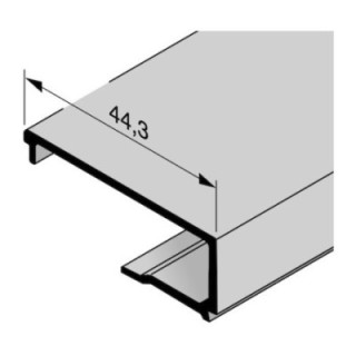Parclose en aluminium pour portillon indépendant GA 007, E6 / C35 Hormann Référence 3094042