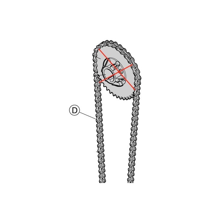 Chaine de treuil lg 1638mm Hormann Référence 3099017