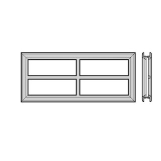 Cadre de fenêtre à cassettes 650mm, motif n°2 Hormann Référence 3044939