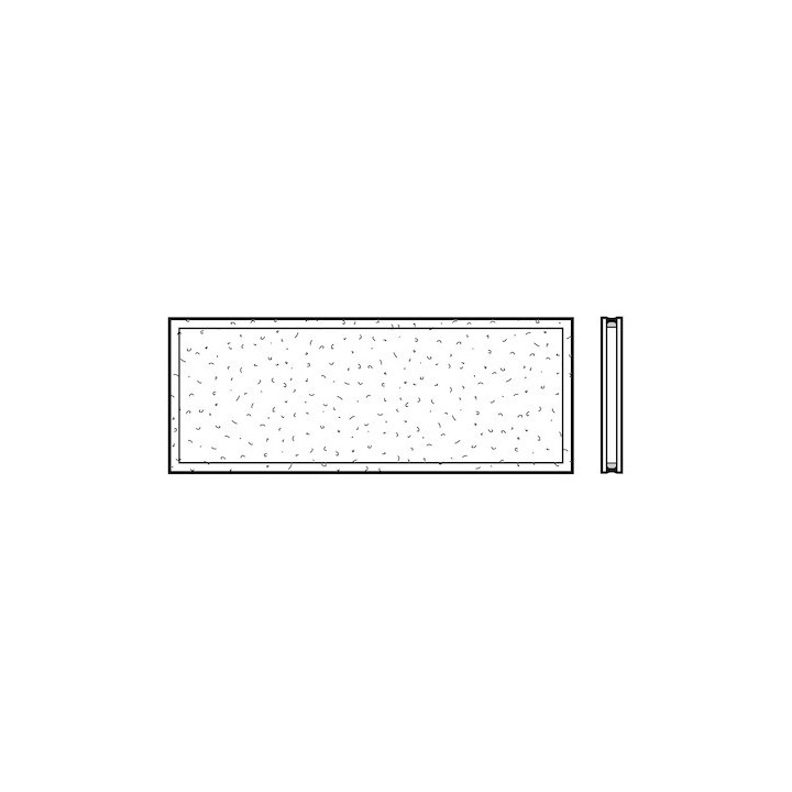 Vitre double synthétique structure cristalline pour vitrage à cassettes 650mm Hormann Référence 3092753