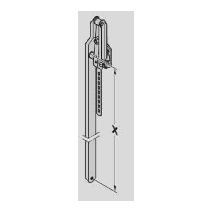 Bras droite Hauteur 2125 de porte N80 Hormann Référence 1049704