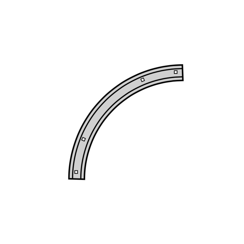Courbe de rail de guidage 90° Hormann Référence 3094440