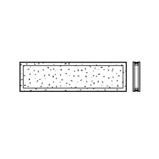 Vitre double synthétique type D 680mm cristallin Hormann Référence 4014350