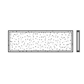 Vitre double 16mm synthétique cristallin Type L 1004mm Hormann Référence 4014348