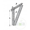Pattes d'ancrage C45 L833mm Hormann référence 3044766