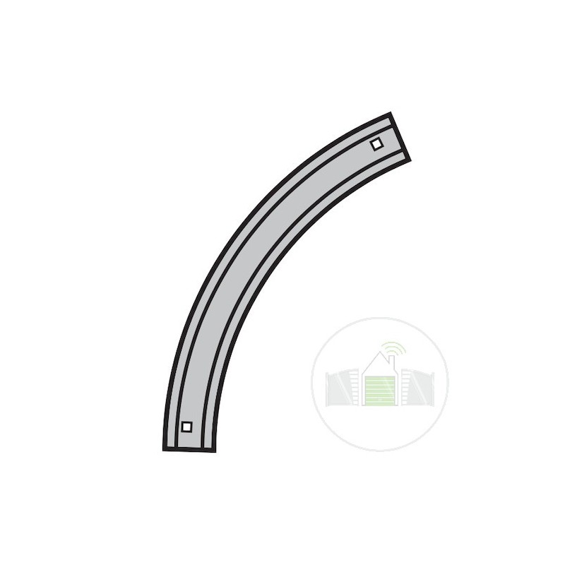 Courbe de rail de guidage droite, segment pour types de ferrure ND, HD, LD Hormann Référence 3044808