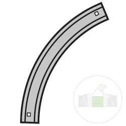 Courbe de rail de guidage gauche, segment pour types de ferrure ND, HD, LD Hormann Référence 3044807