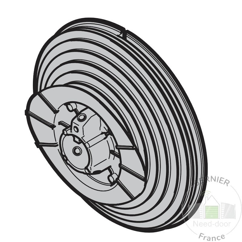 Tambour d'enroulement Droite Taille 6 Ferrure V et VU Hormann Référence 3086208