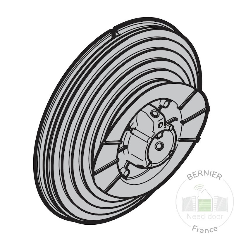 Tambour d'enroulement Gauche Taille 6 Ferrure V et VU Hormann Référence 3086207