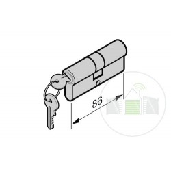 Cylindre profilé portillon indépendant NT 60 / NTW 60, à fermeture différente 55,5 + 31,5mm Hormann Référence 3043300