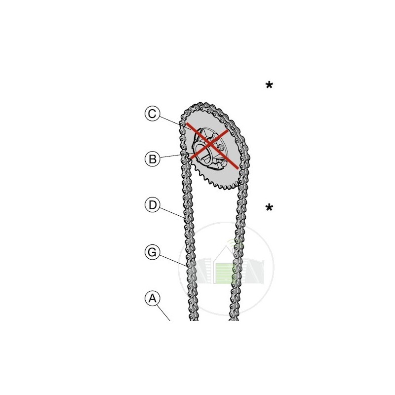 Chaine de treuil lg 1207mm Hormann Référence 3076900