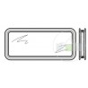 Hublot type A pour sections de porte à double paroi 42mm, cadre synthétique avec vitre double 33mm Hormann Référence 3057712