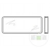 Vitre double synthétique transparente 64mm pour hublot type A, pour panneaux double paroi 80mm Hormann Référence 3090838