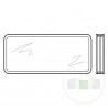 Vitre triple synthétique transparente 64mm pour hublot type A, pour panneaux double paroi 80mm Hormann Référence 3090839
