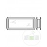Hublot type A pour panneaux à double paroi 80mm, cadre moulé sous pression RAL 9011 vitre triple Hormann Référence 3091310