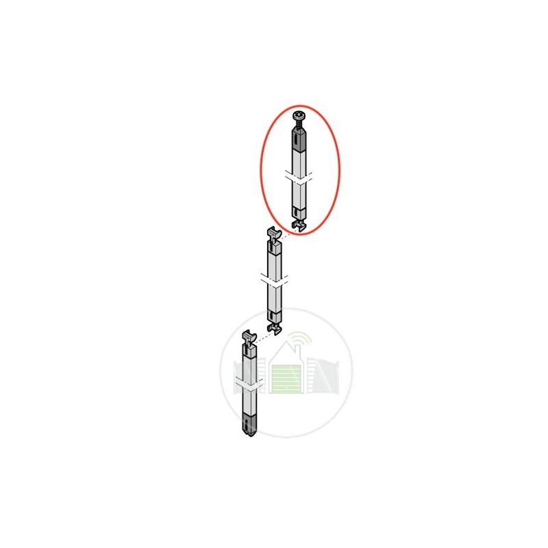 Tige de verrouillage haut multipoints pour portillon incorporé Hormann Référence 3091362