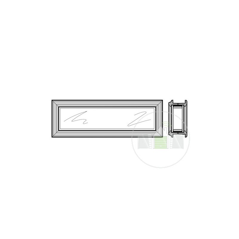 Hublot type D pour sections de porte à double paroi 67mm, cadre synthétique RAL 9011 avec vitre double Hormann Référence 3093290